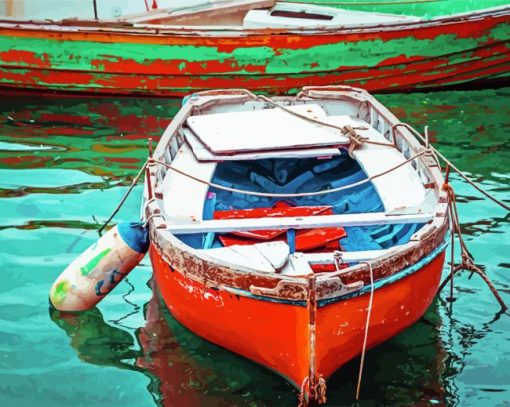 Old Fishing Boat paint by numbers