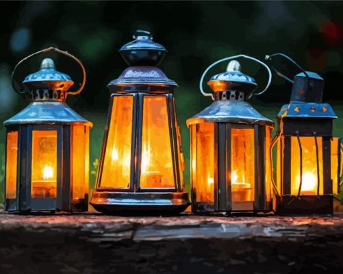 Outdoor Lanterns paint by numbers