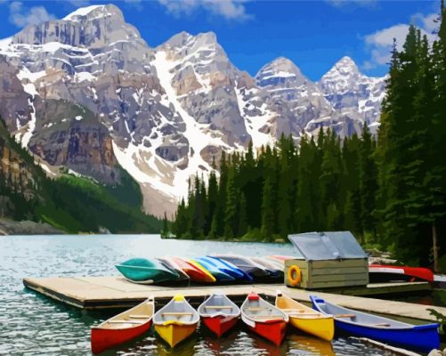 Outdoors Mountains paint by numbers