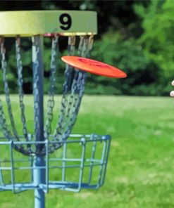 Playing Disc Golf paint by numbers