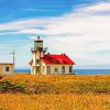 Aesthetic Point Cabrillo Lighthouse Museum paint by numbers