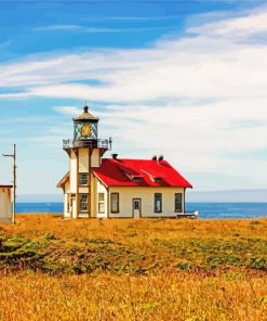 Aesthetic Point Cabrillo Lighthouse Museum paint by numbers