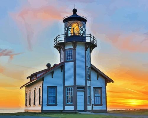 Point Cabrillo Lighthouse Museum paint by numbers