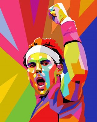 Rafael Nadal Pop Art paint by numbers