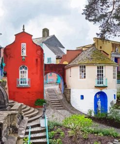 Portmeirion Buildings paint by numbers