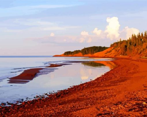 Prince Edward Island Beach paint by numbers