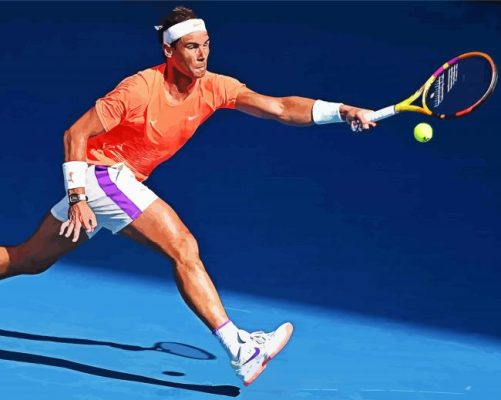 The Spanish Rafael Nadal paint by numbers