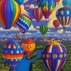 Rainbow Hot Airbaloons paint by numbers