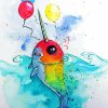 Rainbow Narwhal Art paint by numbers