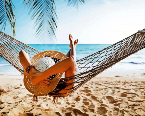Relaxing On Hammock paint by numbers