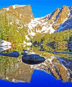 Rocky Mountain National Park Landscape paint by numbers