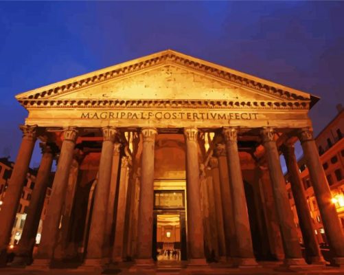 The Pantheon Church paint by numbers
