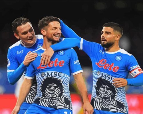 Società Sportiva Calcio Naples Players paint by numbers