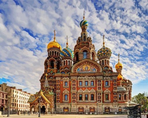 Savior On The Spilled Blood Building paint by numbers