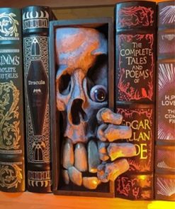 Skull In A Bookshelf paint by numbers