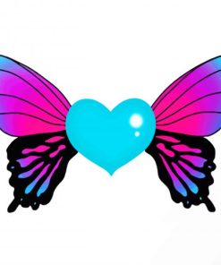 Soul Butterfly Heart paint by numbers