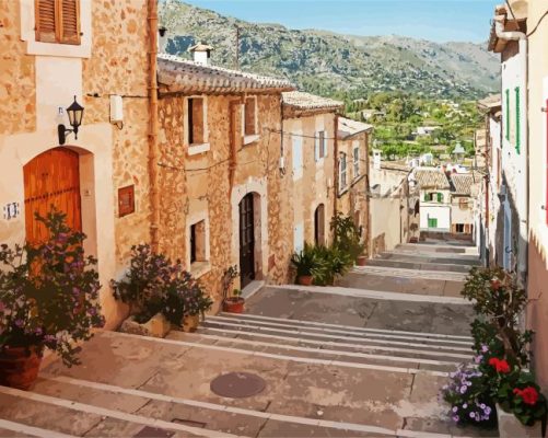 Pollenca Streets paint by numbers