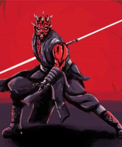 Star Wars Darth Maul Character paint by numbers