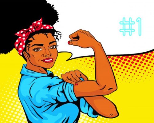 Strength Woman Pop Art paint by numbers
