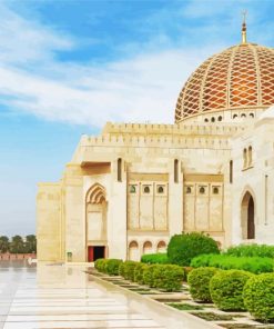 Aesthetic Sultan Qaboos Grand Mosque paint by numbers