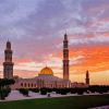 Sultan Qaboos Grand Mosque At Sunset paint by numbers