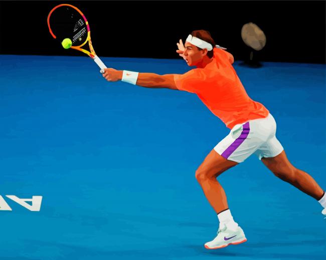 Spanish Tennis Player Rafael Nadal paint by numbers