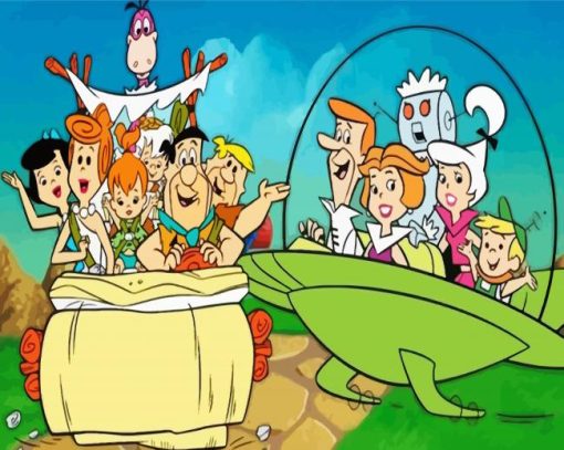 The Flintstones Families paint by numbers