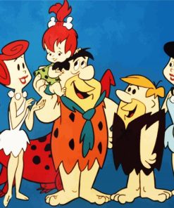 The Flintstones Family Characters paint by numbers