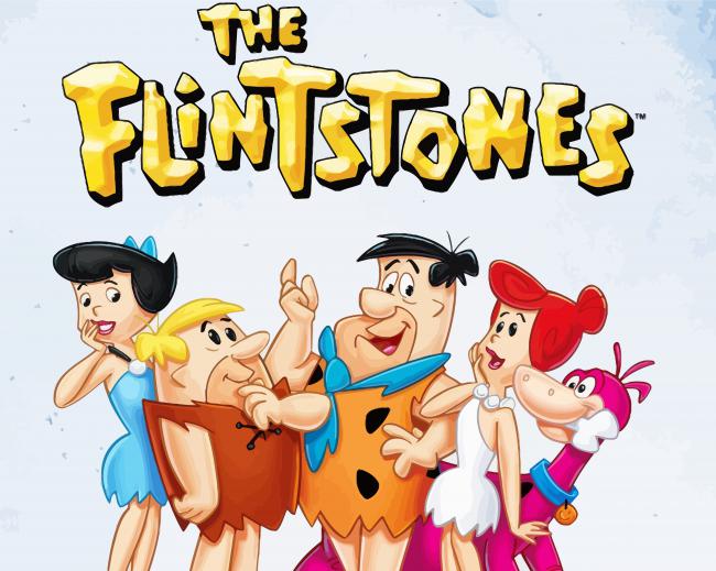 The Flintstones Cartoon paint by numbers