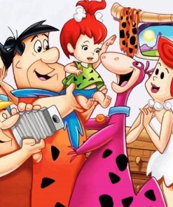 The Flintstones Happy Family paint by numbers