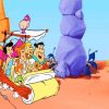 The Flintstones Family Enjoying paint by numbers