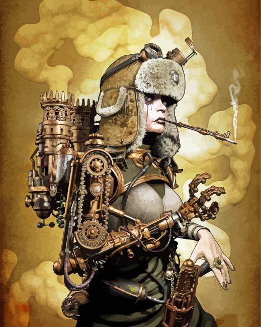 The Girl Mechanic paint by numbers
