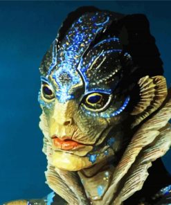 Amphibian Man Face paint by numbers