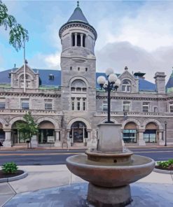 The Olde Federal Building paint by numbers