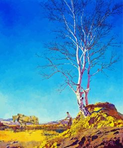 White Birch paint by numbers