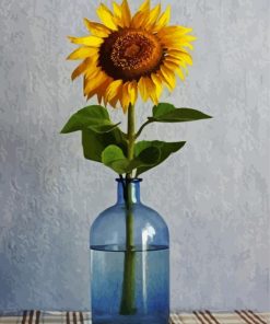 Yellow Sunflower Glass paint by numbers