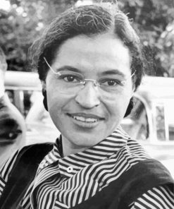 Black And White Young Rosa Parks paint by numbers