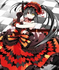 Pretty Kurumi Tokisaki paint by numbers