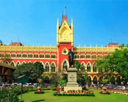 Aesthetic Calcutta High Court paint by numbers