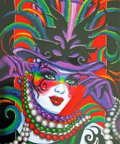 Aesthetic Mardi Gras paint by numbers