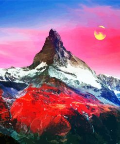 Beautiful Matterhorn Mountains paint by numbers