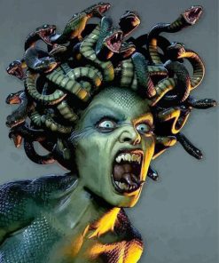 Scary Mad Medusa paint by numbers