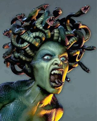 Scary Mad Medusa paint by numbers