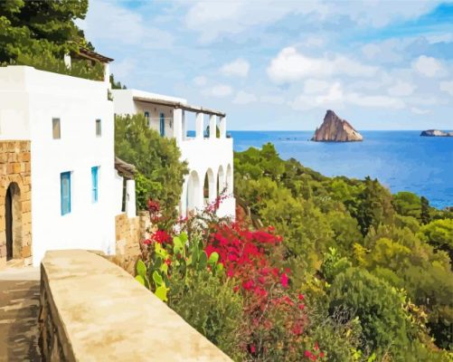 Beautiful Panarea Island paint by numbers