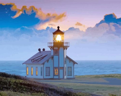 Point Cabrillo Lighthouse Museum Building paint by numbers