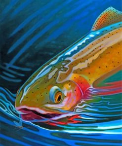 Aesthetic Trout Fish paint by numbers