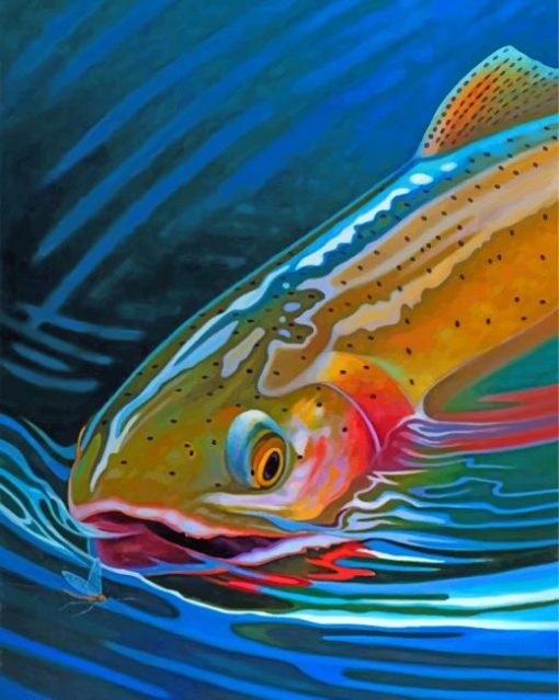 Aesthetic Trout Fish paint by numbers