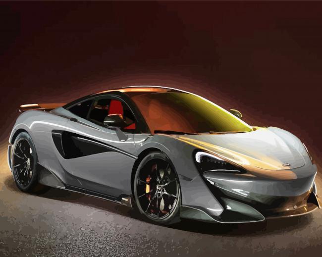 Grey Mclaren Car paint by numbers