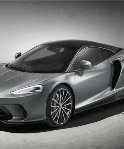 Grey Mclaren Car Art paint by numbers