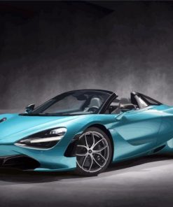 Luxury Blue Mclaren Car paint by numbers